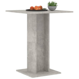 Bistro Table Concrete Grey 60x60x75 cm Engineered Wood - thumbnail 3