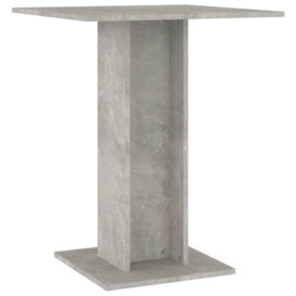 Bistro Table Concrete Grey 60x60x75 cm Engineered Wood - thumbnail 2