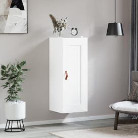 Wall Mounted Cabinet White 34.5x34x90 cm Engineered Wood - thumbnail 3