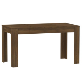 Dining Table Brown Oak 140x74.5x76 cm Engineered Wood - thumbnail 2