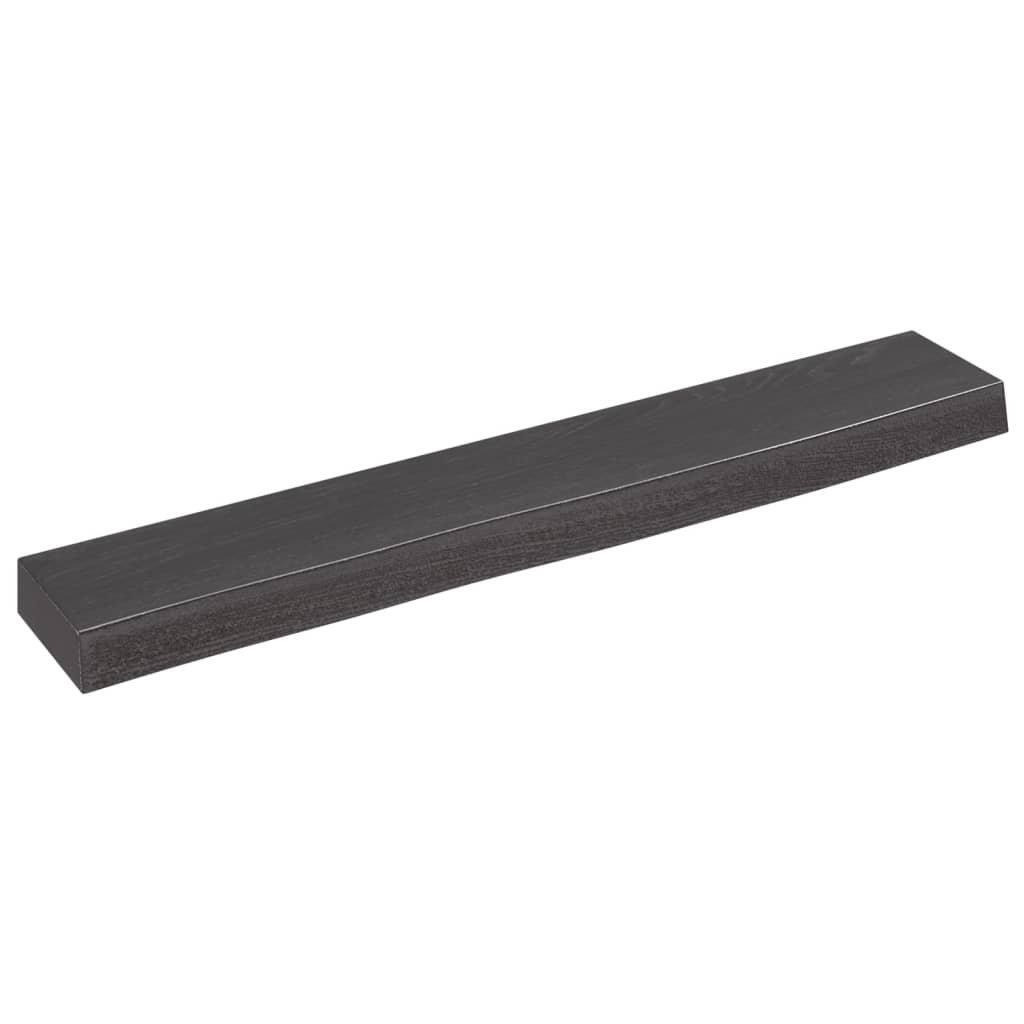 Wall Shelf Dark Grey 60x10x4 cm Treated Solid Wood Oak - image 1