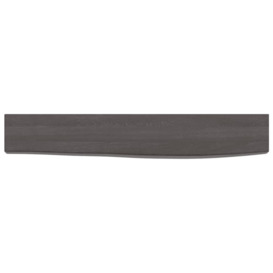 Wall Shelf Dark Grey 60x10x4 cm Treated Solid Wood Oak - thumbnail 2