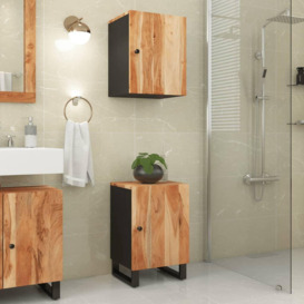 Bathroom Cabinet 38x33x58 cm Solid Wood Acacia - thumbnail 1