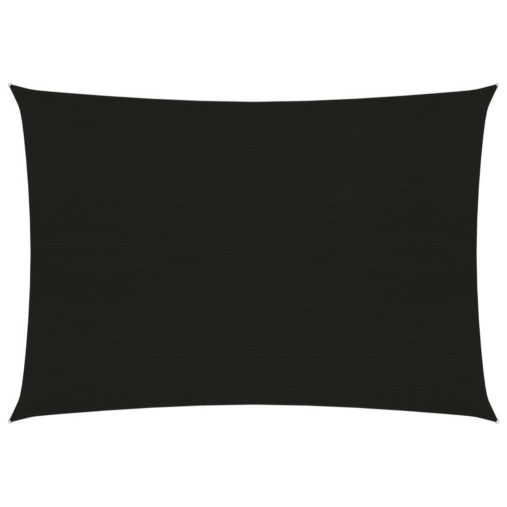 Sunshade Sail 160 g/m² Black 2.5x4 m HDPE - image 1