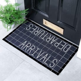 Arrivals Departures Indoor & Outdoor Doormat - 70x40cm - thumbnail 1