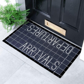 Arrivals Departures Indoor & Outdoor Doormat - 70x40cm