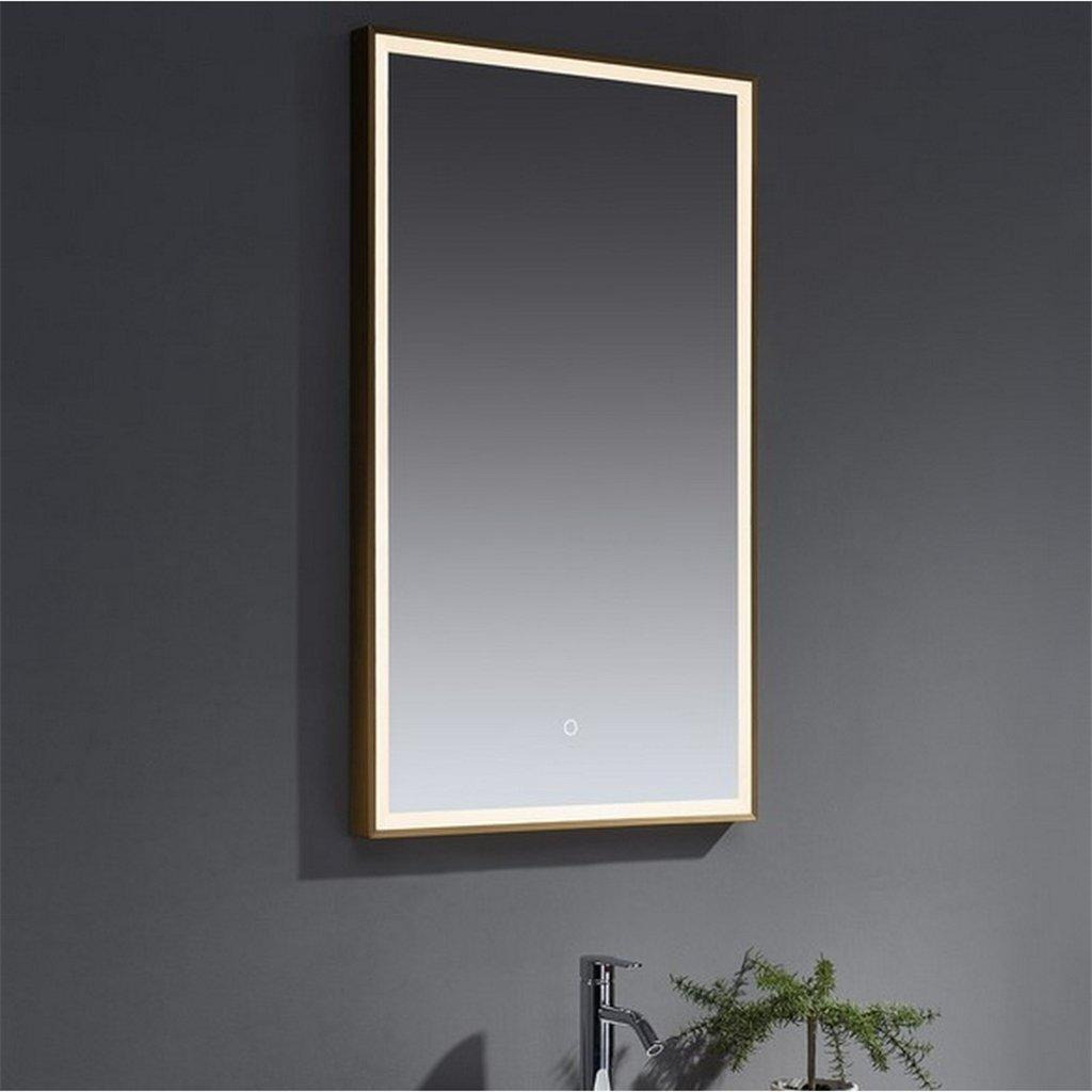 100cm Tall LED Bathroom Wall Mirror with Touch Sensor - image 1