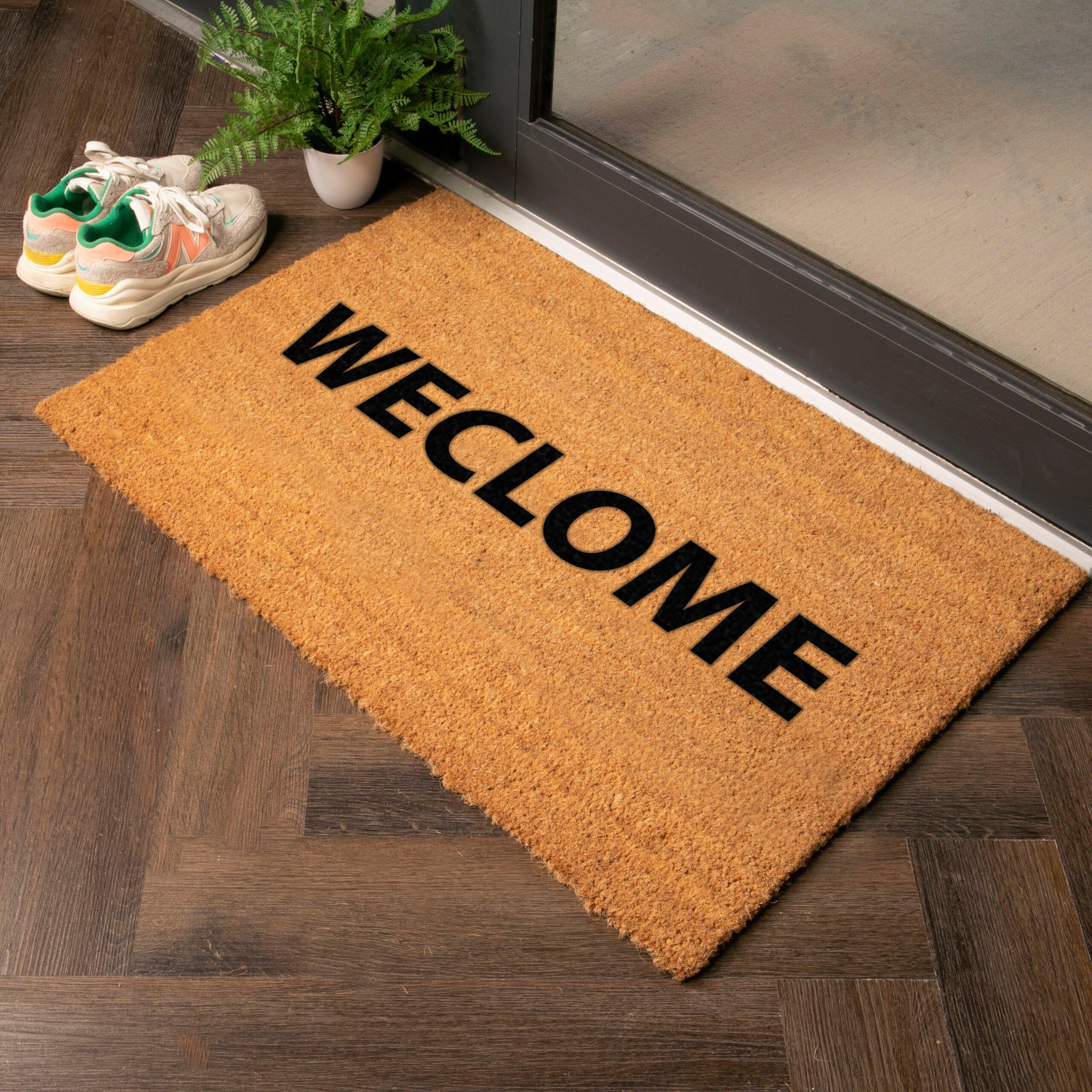 Weclome Funny Country Size Coir Doormat - image 1