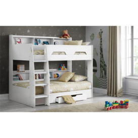 Pure White Book Case Bunk Bed - thumbnail 1