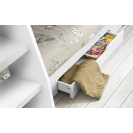 Pure White Book Case Bunk Bed - thumbnail 3
