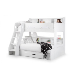 Pure White Triple Sleeper Book Case Bunk Bed - thumbnail 2