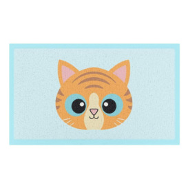 Ginger Cat Face Indoor & Outdoor Doormat - 70x40cm - thumbnail 2