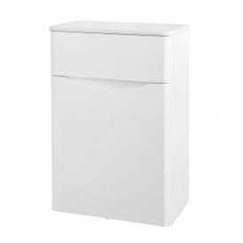Gloss White Bathroom Back to Wall WC Toilet Unit 500mm Wide - thumbnail 1