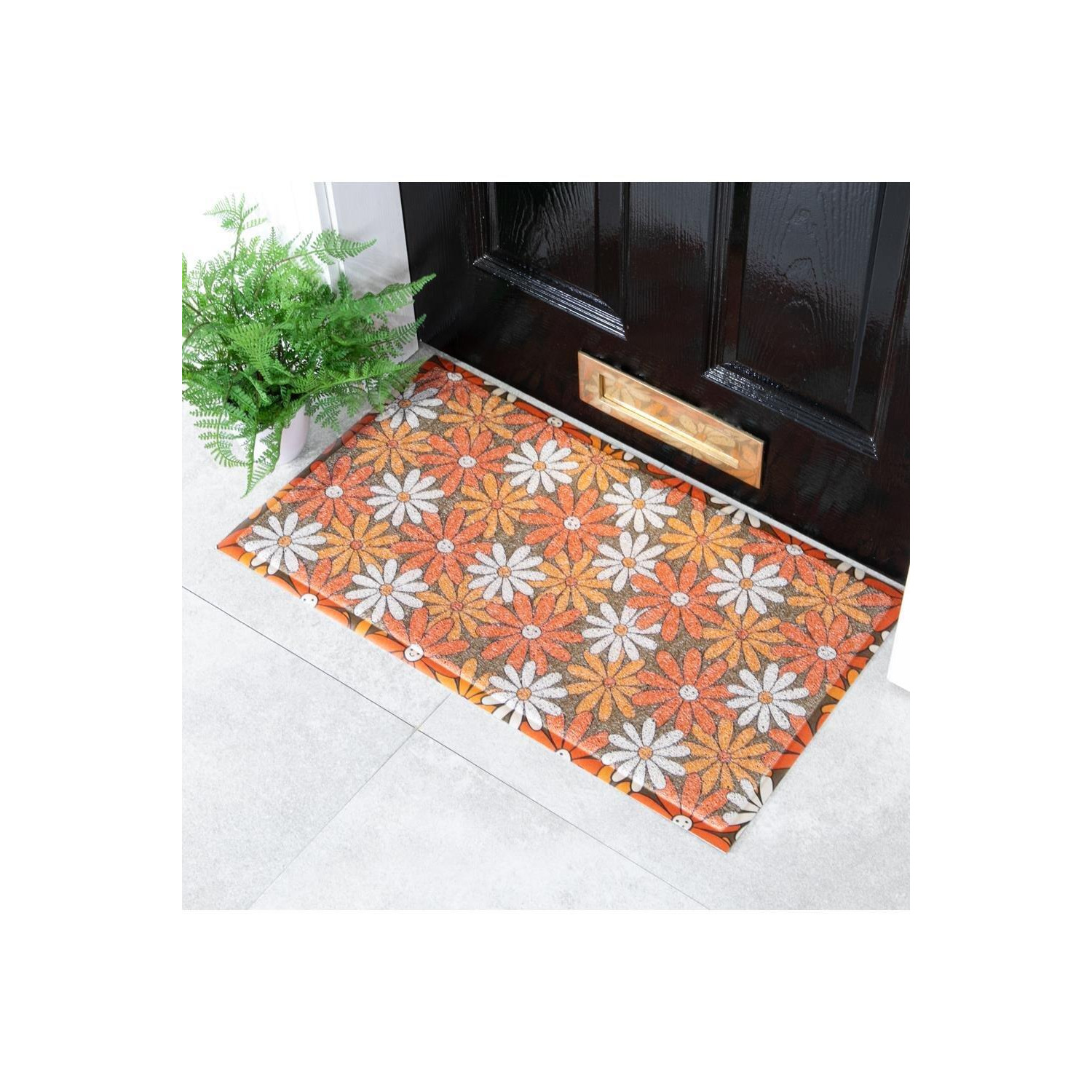 Happy Flowers Doormat (70 x 40cm) - image 1