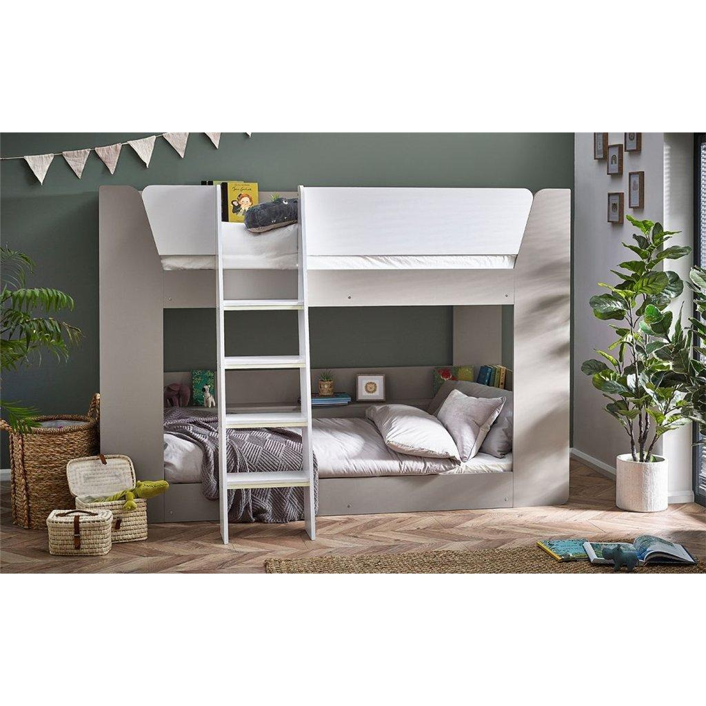Taupe and White Finish Bunk Bed 3ft (90cm) - image 1