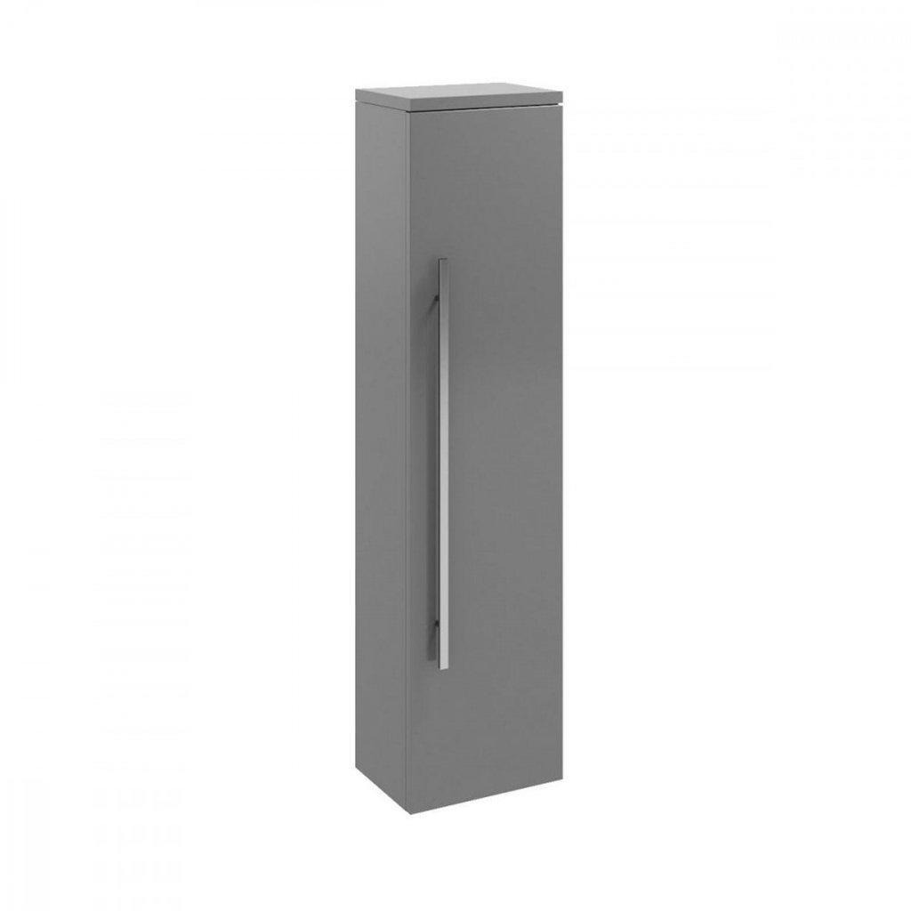 Grey Gloss Wall Mounted Tall Unit 1400mm High x 355mm Wide - image 1