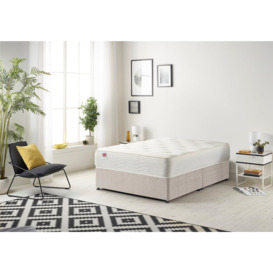 Somnior Tweed Fabric Divan Bed with Sprung Memory Foam Mattress