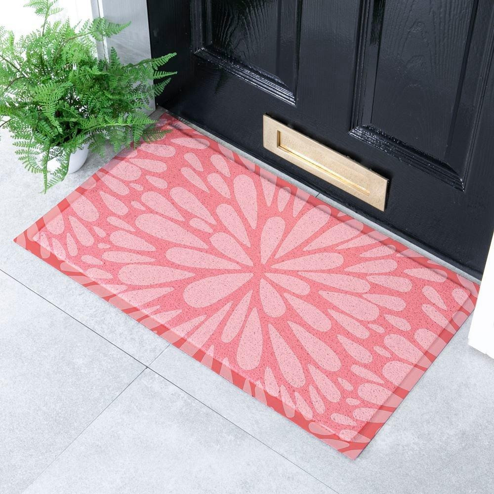 Pink Petals Indoor & Outdoor Doormat - 70x40cm - image 1