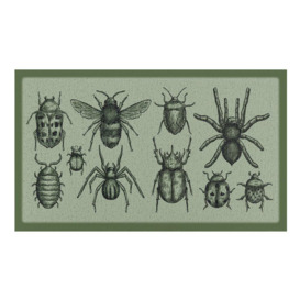 Green Insect Pattern Indoor & Outdoor Doormat - 70x40cm - thumbnail 2