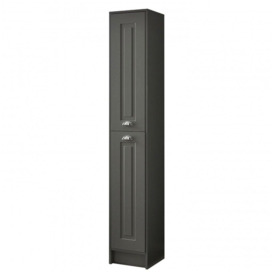Matt Grey Bathroom Standing 2-Door Side Tall Unit 300mm Wide - thumbnail 1