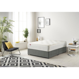 Somnior Tweed Fabric Divan Bed with Sprung Memory Foam Mattress