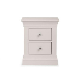 Classical Pine 2 Drawer Bedside Chest (Light Grey) - thumbnail 2