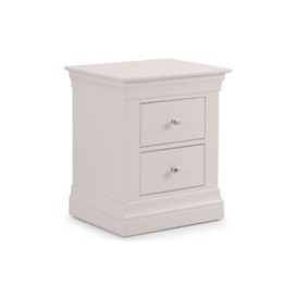 Classical Pine 2 Drawer Bedside Chest (Light Grey) - thumbnail 3
