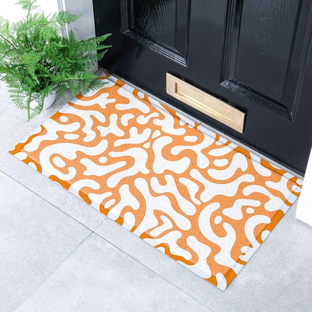 Orange Blobs Indoor & Outdoor Doormat - 70x40cm - image 1