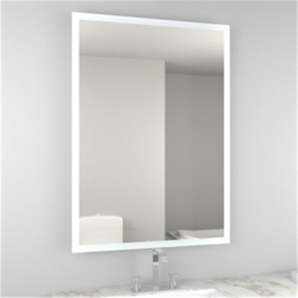 70cm Tall Rectangular Bathroom Mirror with Demister Pad