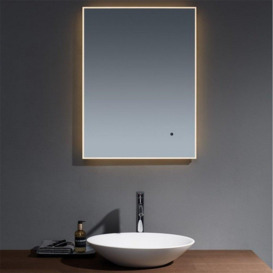 70cm Rectangular Infra-Red Slim Bathroom Wall Mirror with Demister Pad - thumbnail 2