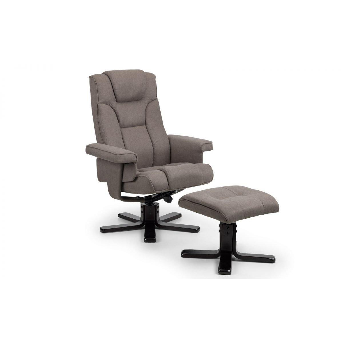 Reclining Swivel Chair with Footstool - image 1