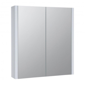 White Mirror Bathroom Cabinet 60cm Wide - thumbnail 1
