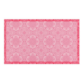 Pink Floral Pattern Indoor & Outdoor Doormat - 70x40cm - thumbnail 2