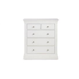 Classical Pine 5 Drawers Chest (Surf White) - thumbnail 2