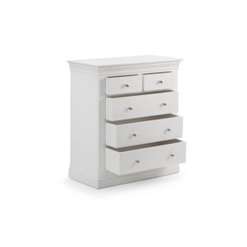 Classical Pine 5 Drawers Chest (Surf White) - thumbnail 3