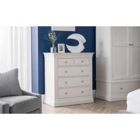 Classical Pine 5 Drawers Chest (Surf White) - thumbnail 1