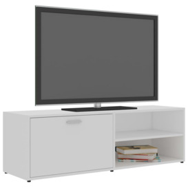 TV Cabinet White 120x34x37 cm Engineered Wood - thumbnail 3