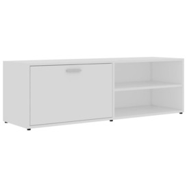 TV Cabinet White 120x34x37 cm Engineered Wood - thumbnail 2
