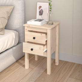 Bedside Cabinet 40x35x61.5 cm Solid Wood Pine - thumbnail 3