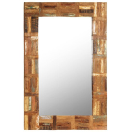 Wall Mirror Solid Reclaimed Wood 60x90 cm