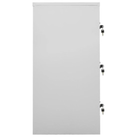 Locker Cabinet Light Grey and Blue 90x45x92.5 cm Steel - thumbnail 3