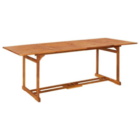 Garden Dining Table 220x90x75 cm Solid Acacia Wood - thumbnail 1