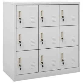 Locker Cabinets 5 pcs Light Grey 90x45x92.5 cm Steel - thumbnail 2