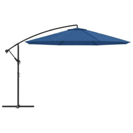 Cantilever Umbrella with Aluminium Pole 350 cm Blue - thumbnail 2