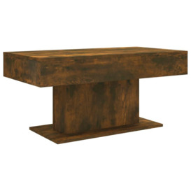 Coffee Table Smoked Oak 96x50x45 cm Engineered Wood - thumbnail 2