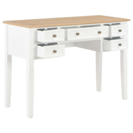 Writing Desk White 109.5x45x77.5 cm Wood - thumbnail 2