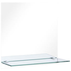 Wall Mirror with Shelf 40x40 cm Tempered Glass - thumbnail 2