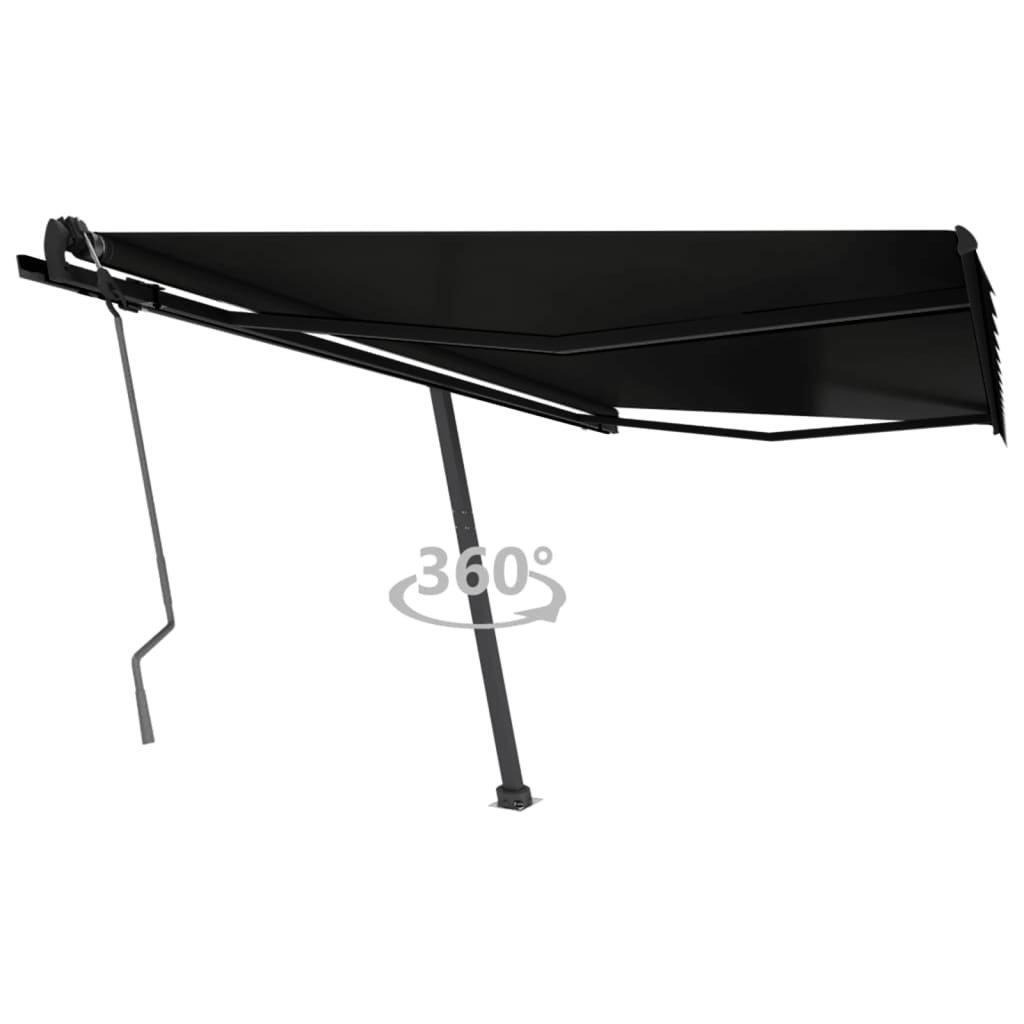 Freestanding Manual Retractable Awning 400x350 cm Anthracite - image 1