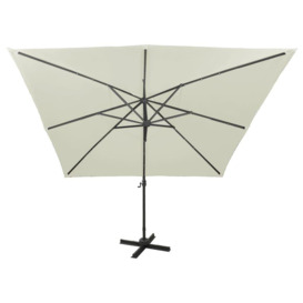 Cantilever Umbrella with Pole and LED Lights Sand 300 cm - thumbnail 3