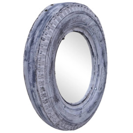 Mirror White 50 cm Reclaimed Rubber Tyre - thumbnail 2